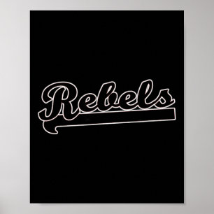Poster Drapeau de football des Rebelles Vendre Croquis T-