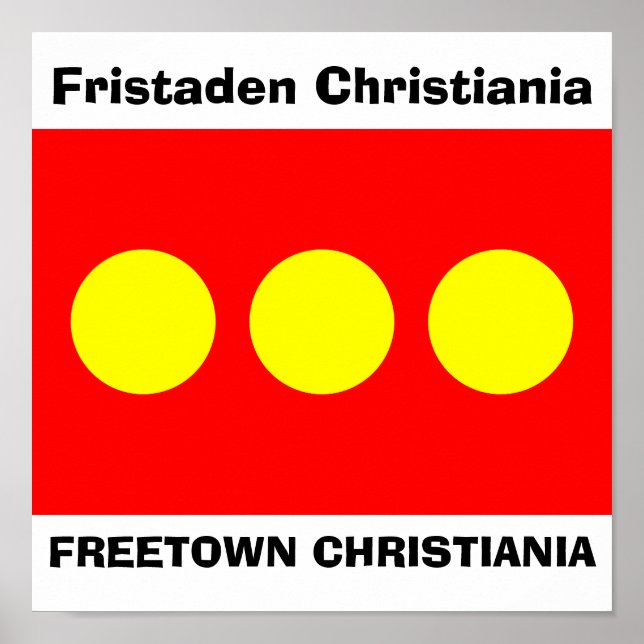 Poster Drapeau de Freetown Christiania (Devant)