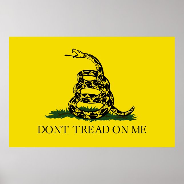 Poster Drapeau de Gadsden (Ne pas me rouler dessus) (Drap (Devant)
