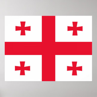 Poster Drapeau de Géorgie