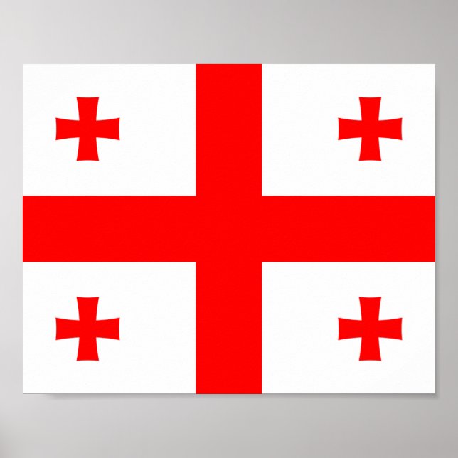 Poster Drapeau de Géorgie (Devant)