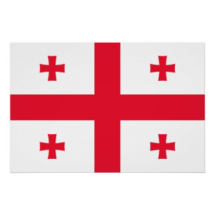 Poster Drapeau de Géorgie