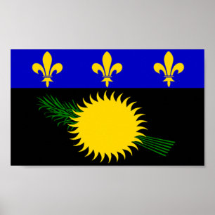 Poster Drapeau de Guadeloupe