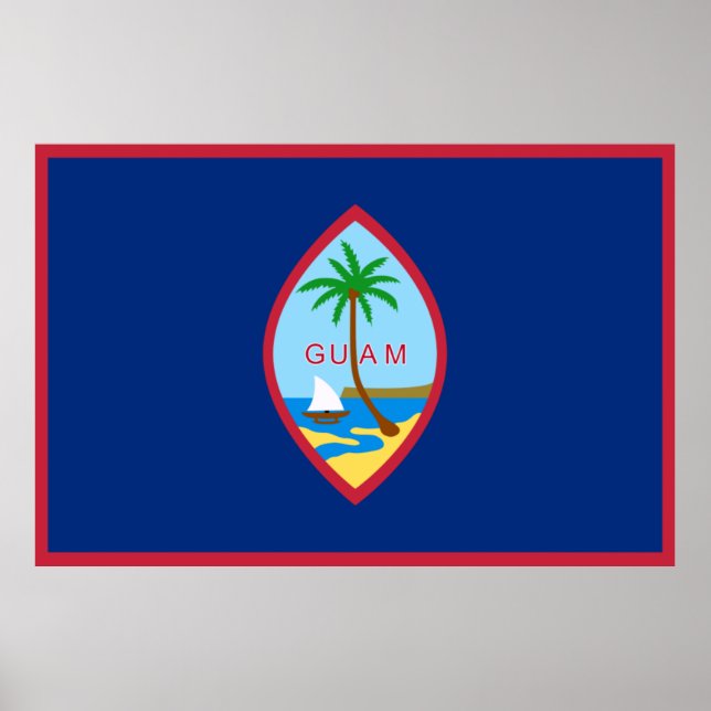 Poster Drapeau de Guam (Devant)