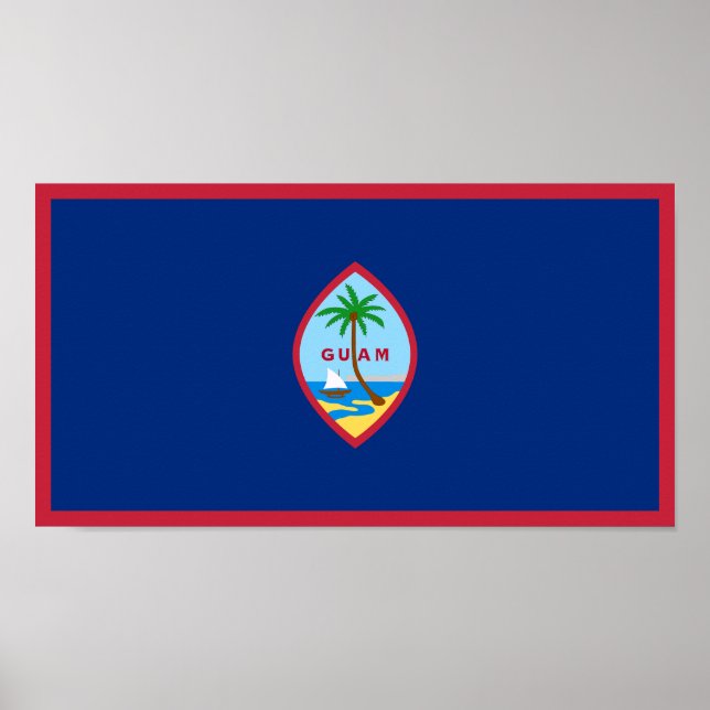 Poster Drapeau de Guam (Devant)