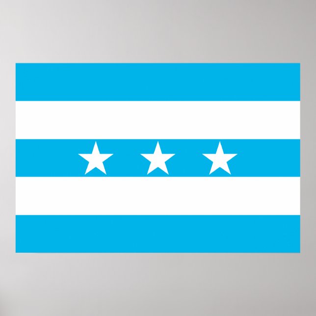 Poster Drapeau de Guayaquil, Equateur (Devant)