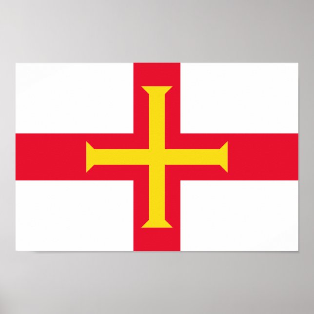 Poster Drapeau de Guernesey (Devant)