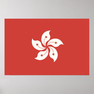 Poster Drapeau de Hong Kong