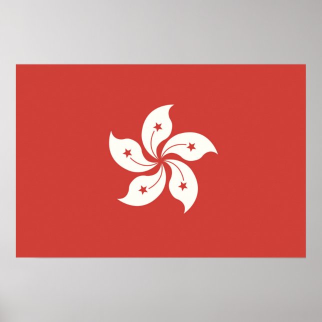 Poster Drapeau de Hong Kong (Devant)