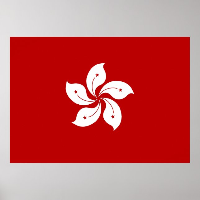 Poster Drapeau de Hong Kong (Devant)