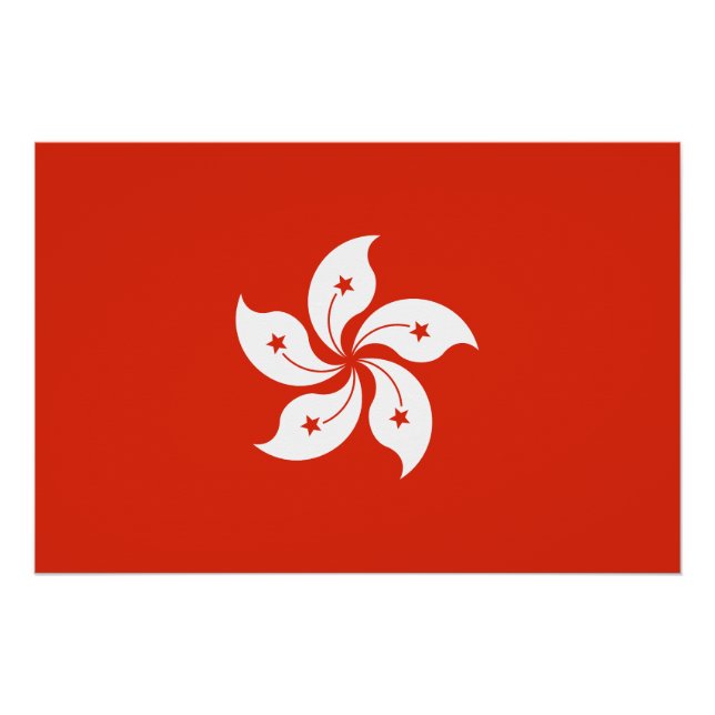 Poster Drapeau de Hong Kong (Devant)
