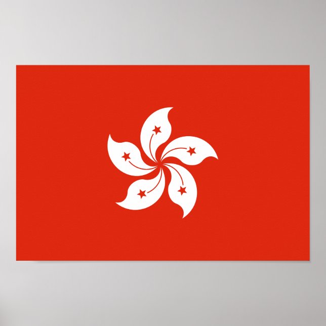 Poster Drapeau de Hong Kong (Devant)