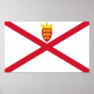 Poster Drapeau de Jersey