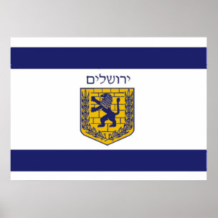 Poster Drapeau de Jérusalem