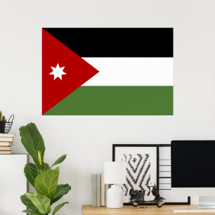 Poster Drapeau de Jordanie