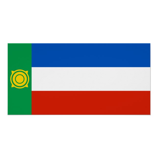 Poster Drapeau de Khakassie (Devant)