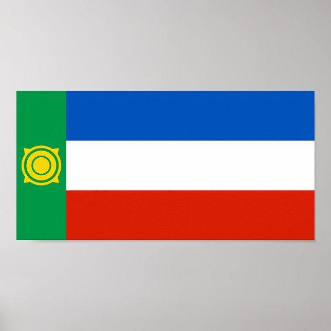 Poster Drapeau de Khakassie (Devant)