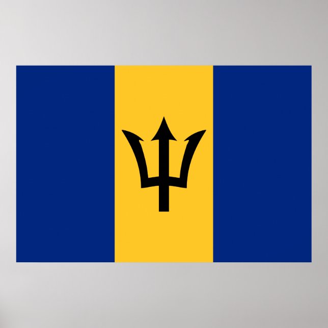 Poster Drapeau de la Barbade (Bajan) (Devant)