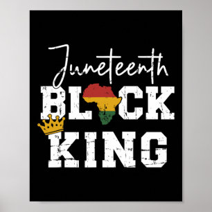 Poster Drapeau De La Carte Pan-Africaine Du Roi Noir Du 1
