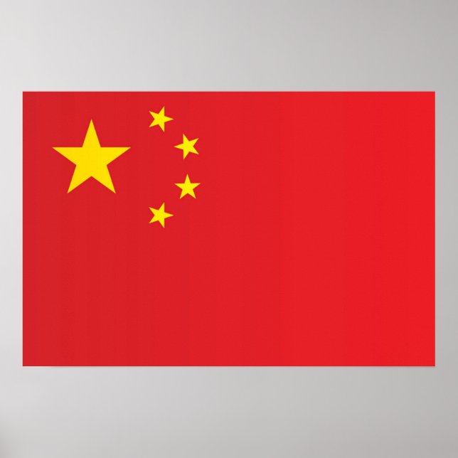 Poster Drapeau de la Chine (Devant)