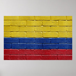 Poster Drapeau de la Colombie