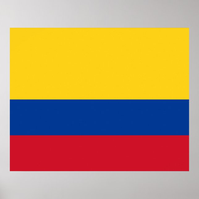 Poster Drapeau de la Colombie (Devant)