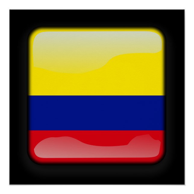 Poster Drapeau de la Colombie (Devant)