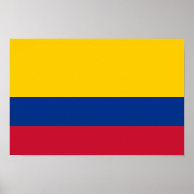 Poster Drapeau de la Colombie (Devant)