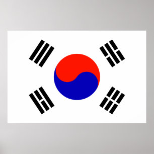 Poster Drapeau de la Corée du Sud