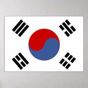 Poster Drapeau de la Corée du Sud