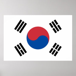 Poster Drapeau de la Corée du Sud (ROK)
