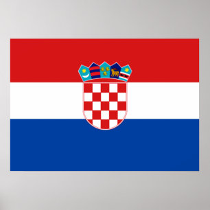 Poster Drapeau de la Croatie