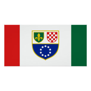 Poster Drapeau de la Fédération de Bosnie-Herzégovine