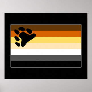 Poster Drapeau de la fierté de l'ours gay