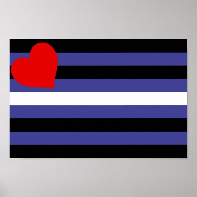 Poster Drapeau de la Fierté en cuir (Devant)
