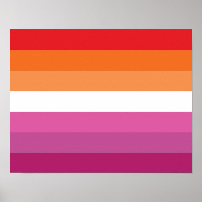 Poster Drapeau de la fierté lesbienne (Devant)