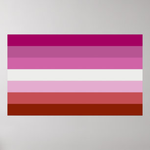 Poster Drapeau de la fierté lesbienne