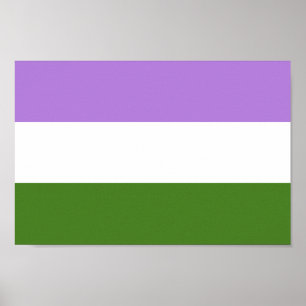 Poster Drapeau de la fierté queer