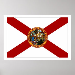 Poster Drapeau de la Floride