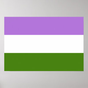 Poster Drapeau de la Genderqueer Pride