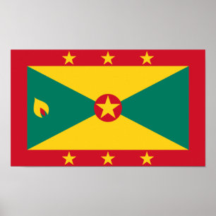 Poster Drapeau de la Grenade