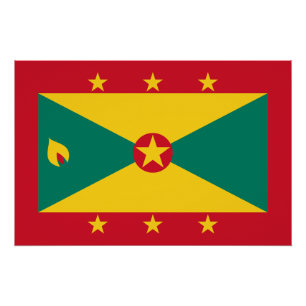 Poster Drapeau de la Grenade