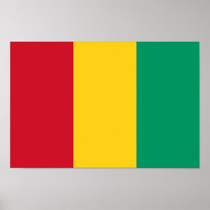 Poster Drapeau de la Guinée