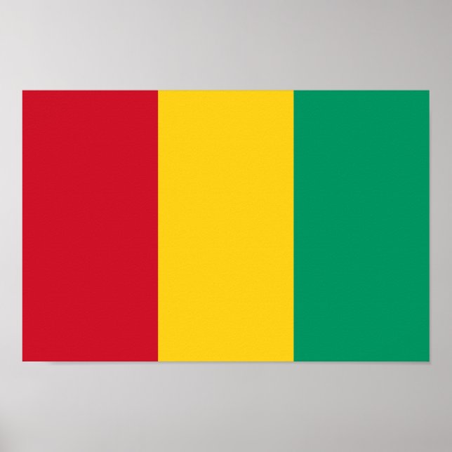 Poster Drapeau de la Guinée (Devant)