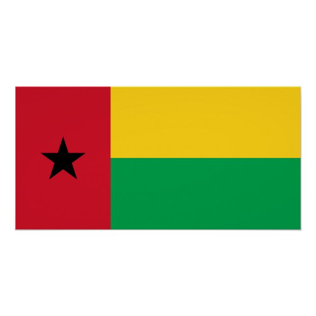 Poster Drapeau de la Guinée Bissau (Devant)