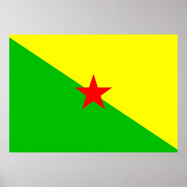 Poster Drapeau de la Guyane (Devant)