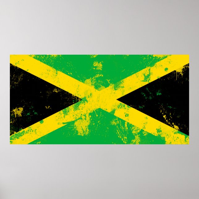 Poster Drapeau de la Jamaïque (Devant)
