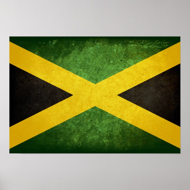 Poster Drapeau de la Jamaïque (Devant)