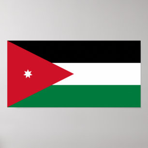 Poster Drapeau de la Jordanie