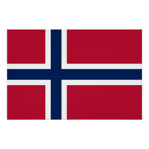 Poster Drapeau de la Norvège